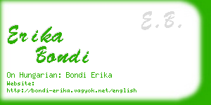 erika bondi business card